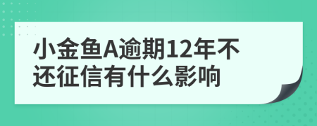 小金鱼A逾期12年不还征信有什么影响