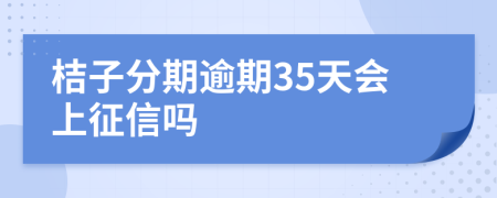 桔子分期逾期35天会上征信吗