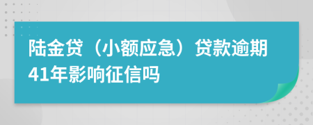 陆金贷（小额应急）贷款逾期41年影响征信吗