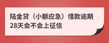 陆金贷（小额应急）借款逾期28天会不会上征信