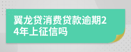 翼龙贷消费贷款逾期24年上征信吗