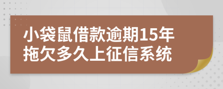 小袋鼠借款逾期15年拖欠多久上征信系统