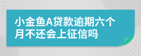 小金鱼A贷款逾期六个月不还会上征信吗