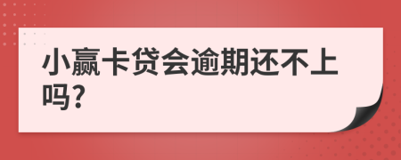 小赢卡贷会逾期还不上吗?