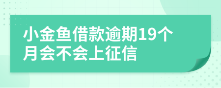 小金鱼借款逾期19个月会不会上征信