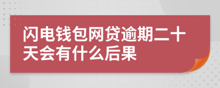 闪电钱包网贷逾期二十天会有什么后果