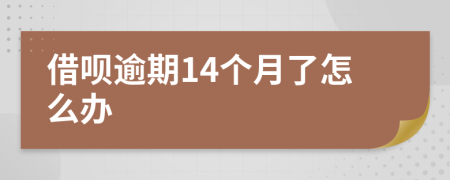 借呗逾期14个月了怎么办