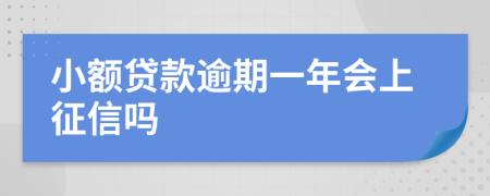 小额贷款逾期一年会上征信吗