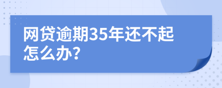 网贷逾期35年还不起怎么办？