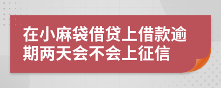 在小麻袋借贷上借款逾期两天会不会上征信