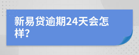 新易贷逾期24天会怎样？