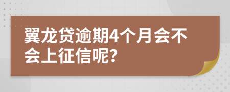 翼龙贷逾期4个月会不会上征信呢？