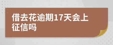 借去花逾期17天会上征信吗