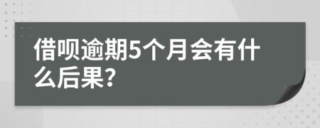 借呗逾期5个月会有什么后果？