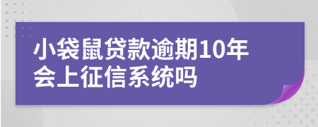 小袋鼠贷款逾期10年会上征信系统吗