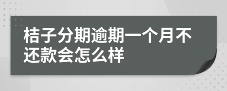 桔子分期逾期一个月不还款会怎么样