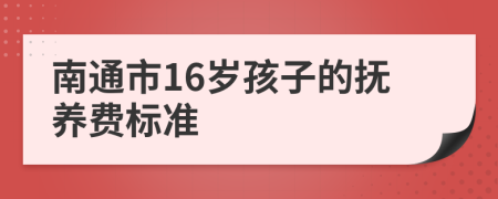 南通市16岁孩子的抚养费标准