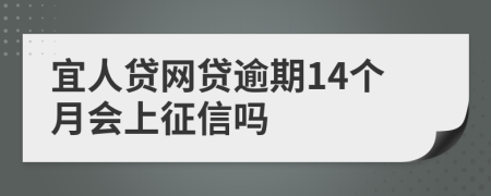 宜人贷网贷逾期14个月会上征信吗