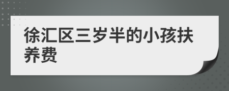 徐汇区三岁半的小孩扶养费