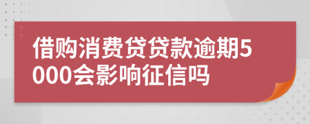 借购消费贷贷款逾期5000会影响征信吗