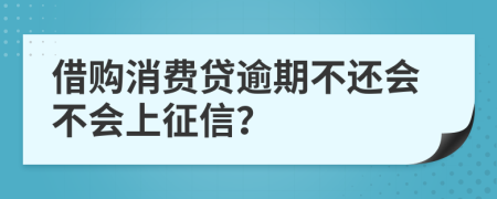 借购消费贷逾期不还会不会上征信？