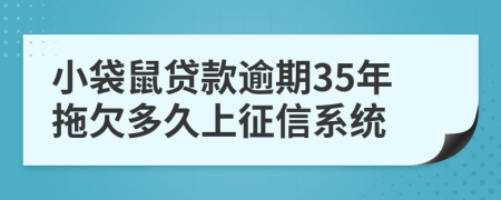 小袋鼠贷款逾期35年拖欠多久上征信系统