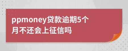 ppmoney贷款逾期5个月不还会上征信吗