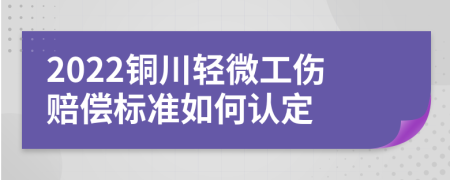 2022铜川轻微工伤赔偿标准如何认定