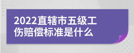 2022直辖市五级工伤赔偿标准是什么