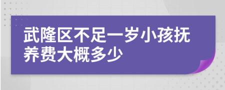 武隆区不足一岁小孩抚养费大概多少