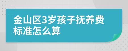 金山区3岁孩子抚养费标准怎么算