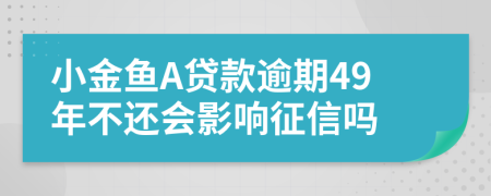 小金鱼A贷款逾期49年不还会影响征信吗