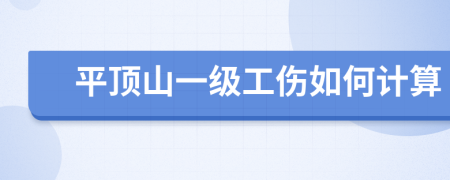 平顶山一级工伤如何计算