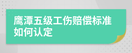 鹰潭五级工伤赔偿标准如何认定