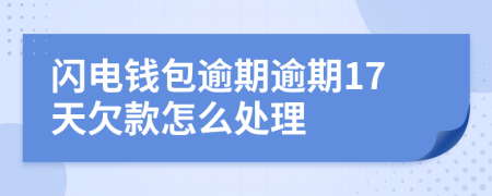 闪电钱包逾期逾期17天欠款怎么处理