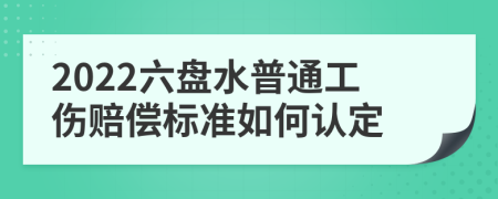 2022六盘水普通工伤赔偿标准如何认定