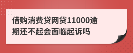 借购消费贷网贷11000逾期还不起会面临起诉吗