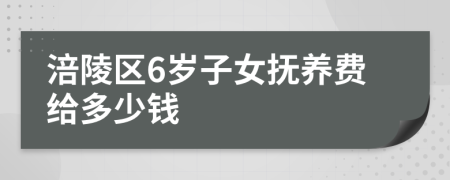 涪陵区6岁子女抚养费给多少钱