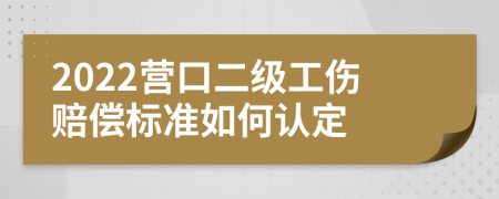 2022营口二级工伤赔偿标准如何认定