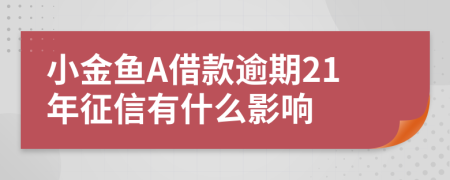 小金鱼A借款逾期21年征信有什么影响