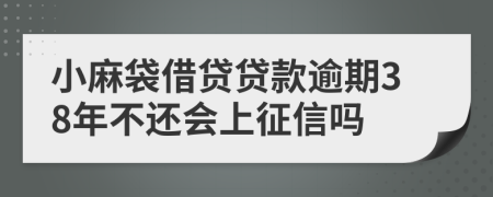 小麻袋借贷贷款逾期38年不还会上征信吗