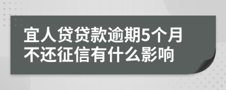 宜人贷贷款逾期5个月不还征信有什么影响