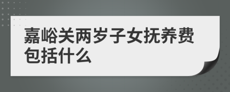 嘉峪关两岁子女抚养费包括什么