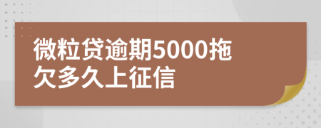 微粒贷逾期5000拖欠多久上征信