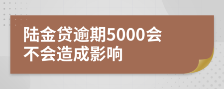 陆金贷逾期5000会不会造成影响