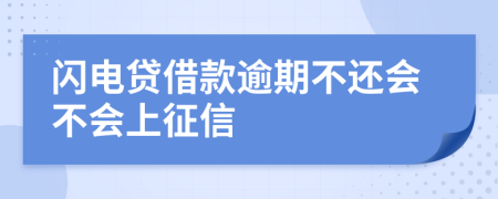 闪电贷借款逾期不还会不会上征信
