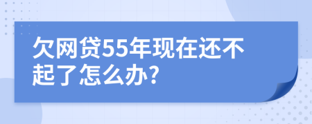 欠网贷55年现在还不起了怎么办?