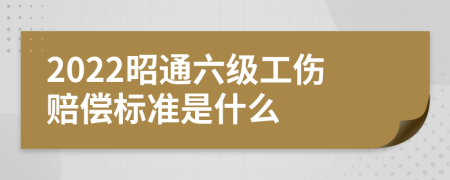 2022昭通六级工伤赔偿标准是什么