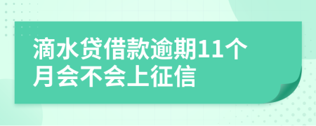 滴水贷借款逾期11个月会不会上征信