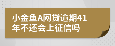 小金鱼A网贷逾期41年不还会上征信吗